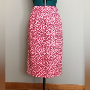 J Crew Factory Floral Pencil Skirt, Size Small